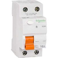 Выключатель дифференциальный (УЗО) ВД63 2п 16А 10мА тип AC | код. 11454 | Schneider Electric